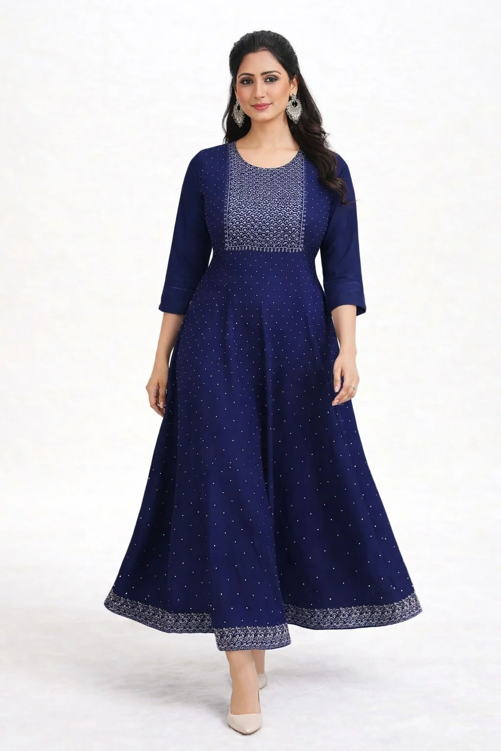 Women’s Elegant Embroidered Anarkali Kurti – Premium Ethnic Wear